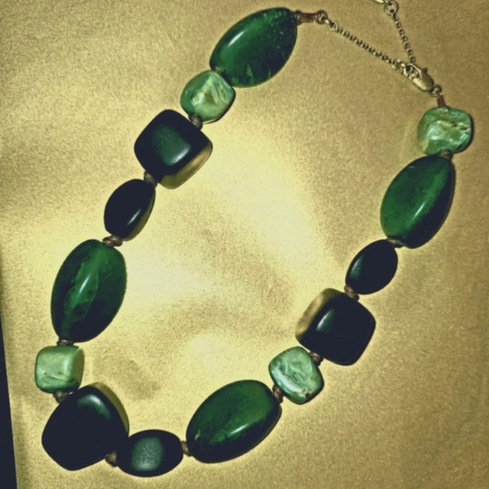 Cute Chunky Green Necklace